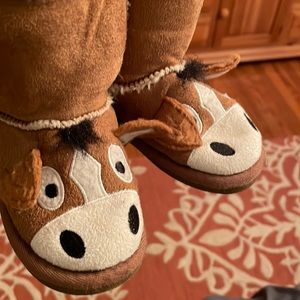 Little baby boys boots with horse faces